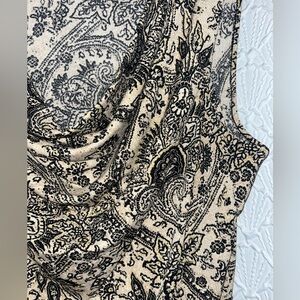 Tan & Black tank top blouse.